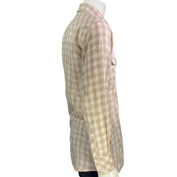 Cody James Mens Western Pearl Snap Shirt Long Sleeve Multicolor Plaid Size M - Picture 5 of 11